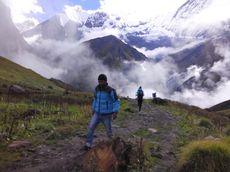 On the way to Annapurna base camp