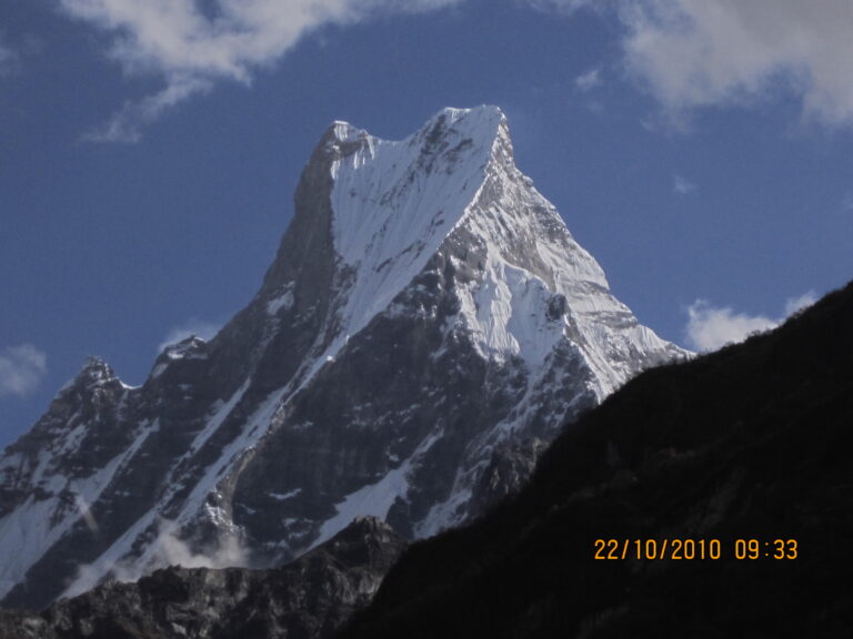 Machapuchhre himal views from Chomrong village